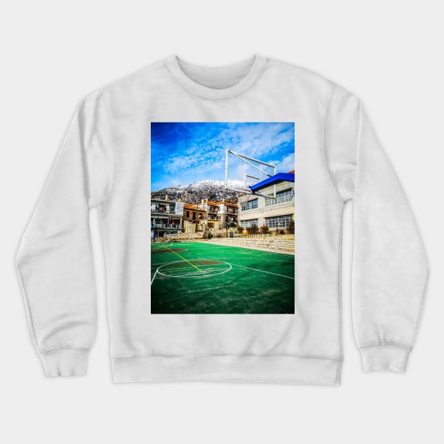 Basketball Court under the snow Crewneck Sweatshirt by GRKiT